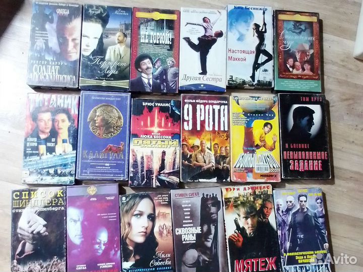 Видеофильмы на видеокассете разная тематика