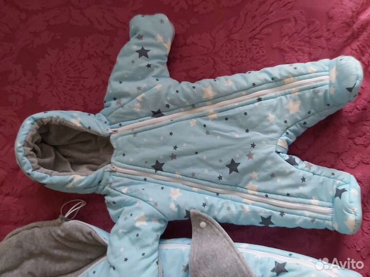 Конверт на выписку для мальчика зимний