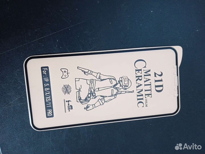 Стекло на iPhone x матовое