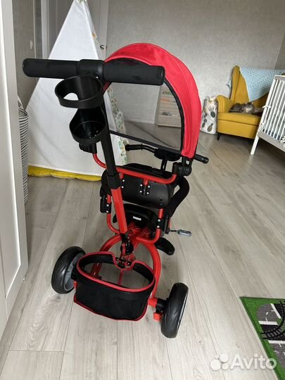 Трехколесный велосипед с ручкой kreiss