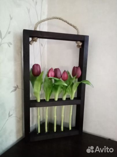 Ваза с колбами для интерьера