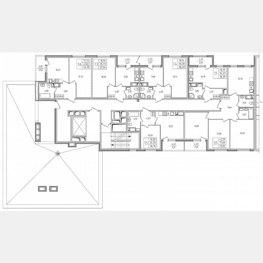 1-к. квартира, 44,2 м², 7/8 эт.