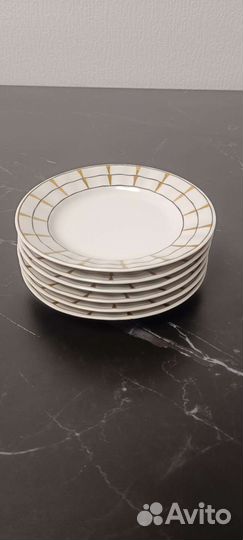 Сервиз костяной фарфор Золотая Клетка Вербилки