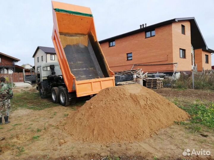 Грунт карьерный рассыпчатый, песок, опгс, щебень