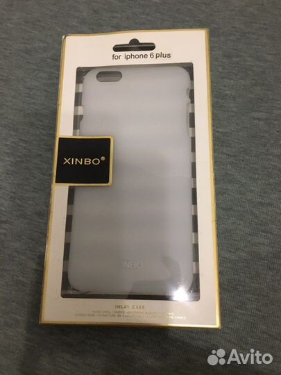 Чехол новый Xinbo белый пластиковый для iPhone 6+