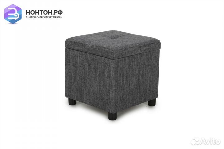 Пуф Квин рогожка серая