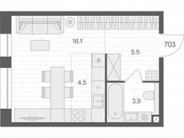 Квартира-студия, 30 м², 7/12 эт.