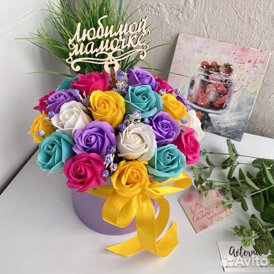 Букет из мыльных роз