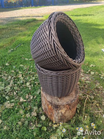 Кашпо из ротанга