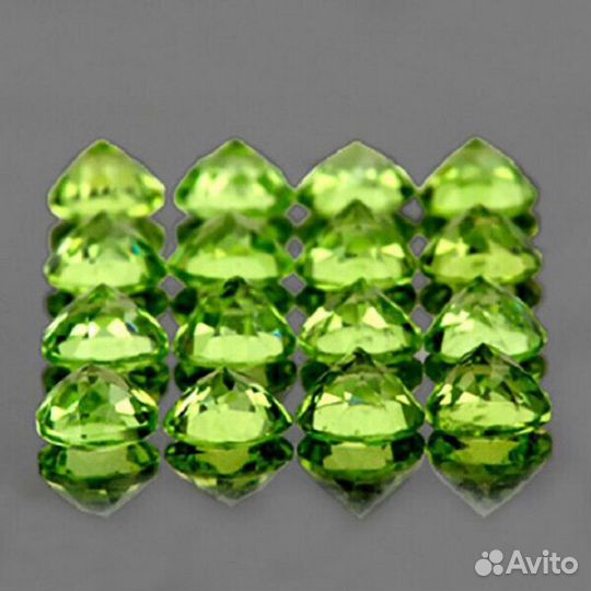 Хризолит, Оливин, Перидот натуральный 7,2Ct 4мм 25