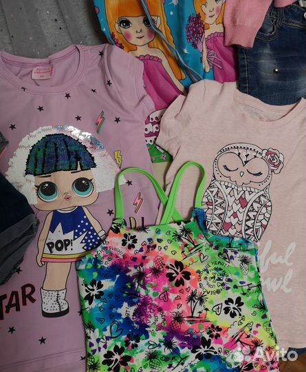 Вещи пакетом на девочку 110-116