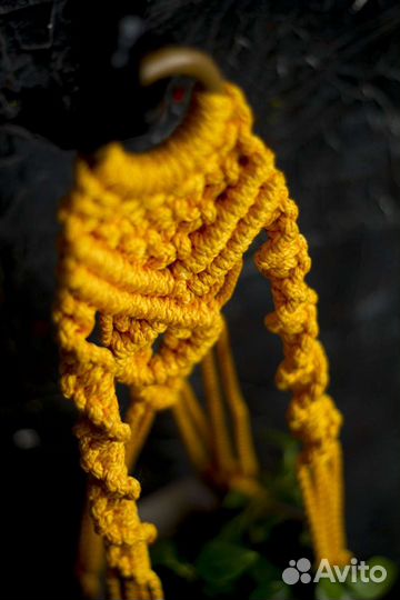 Подвесное кашпо макраме