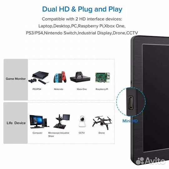 LCD монитор с hdmi uperfect 7