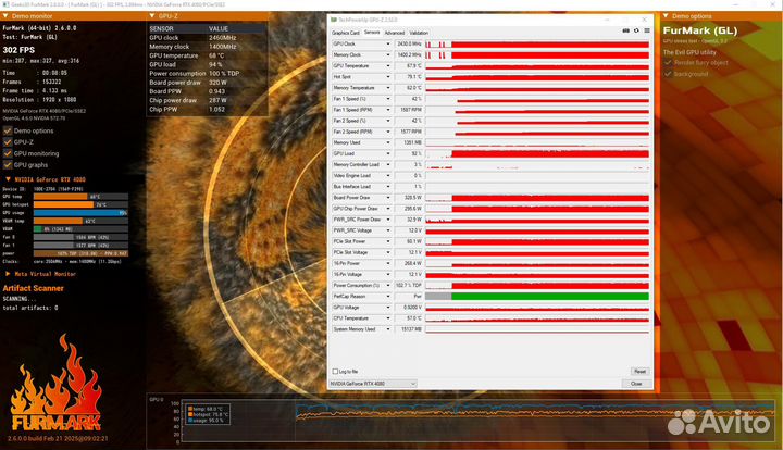 Видеокарта Palit RTX 4080 GamingPro в идеале