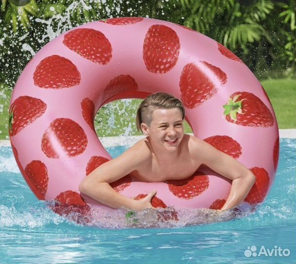 Круг надувной для плавания с ароматом малины