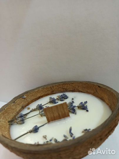 Свеча соевая с ароматом лаванды