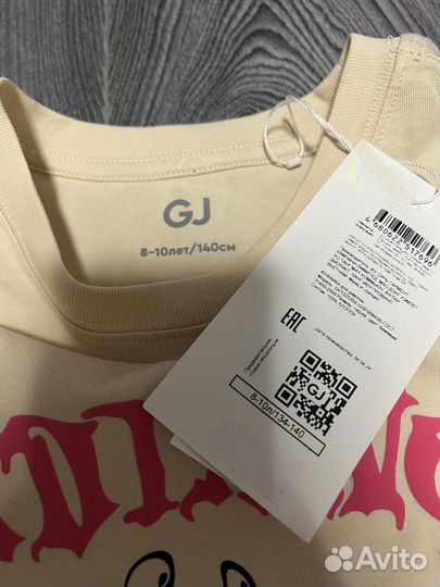 Новая футболка 140 на девочку оверсайз