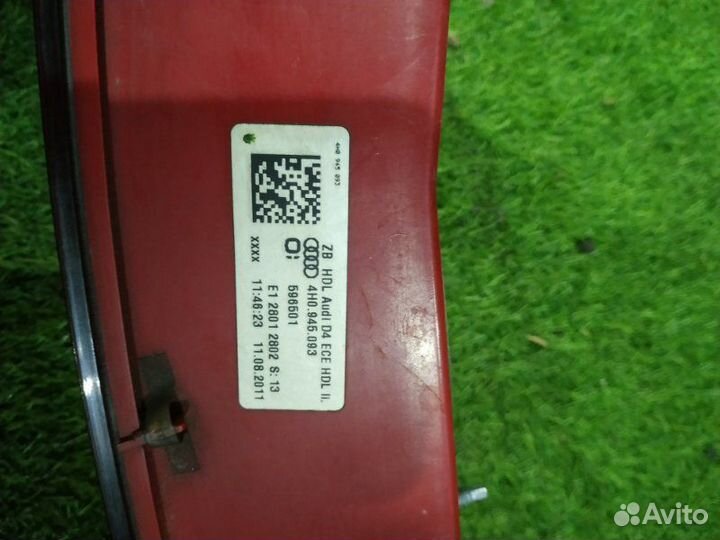 Фонарь крышки багажника задний левый Audi A8 D4