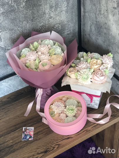 Букет из зефира ручной работы