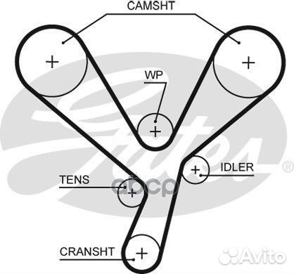 Ремень грм Gates 196 201EL32, MD358549, GB8809