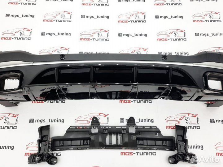 Диффузор с Black насадками GLC X253 рест. 63 AMG