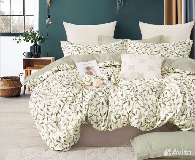 Белье постельное Евро, с простыней на резинке