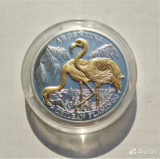 Либерия 10 долларов 2005 г. серебро, бриллианты