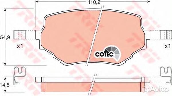 Тормозные колодки передние Grand Vitara, Escudo