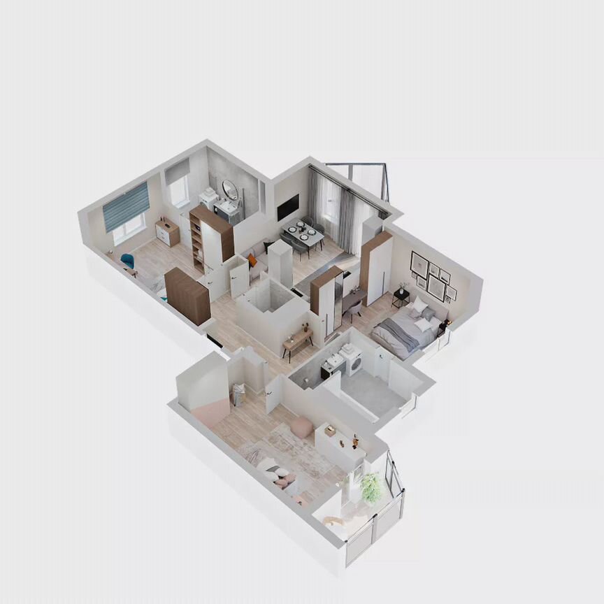 3-к. квартира, 84 м², 5/19 эт.