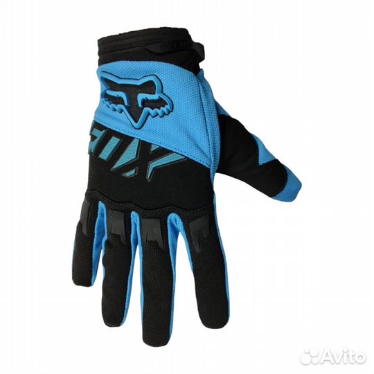 Мотоперчатки текстильные Fox NFG-11 черно-голубые
