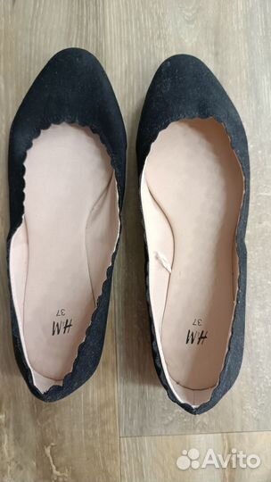 Балетки hm 37 новые замшевые маломерки