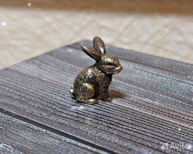 Фигурка Кролик бронзовый символ года сувенир Заяц