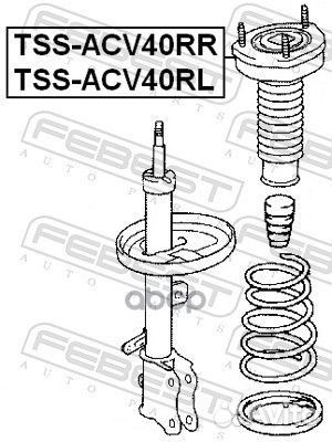 Опора амортизатора зад. п. TSS-ACV40RR Febest