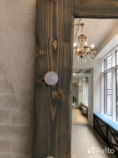 Гримерное зеркало с лампами лофт