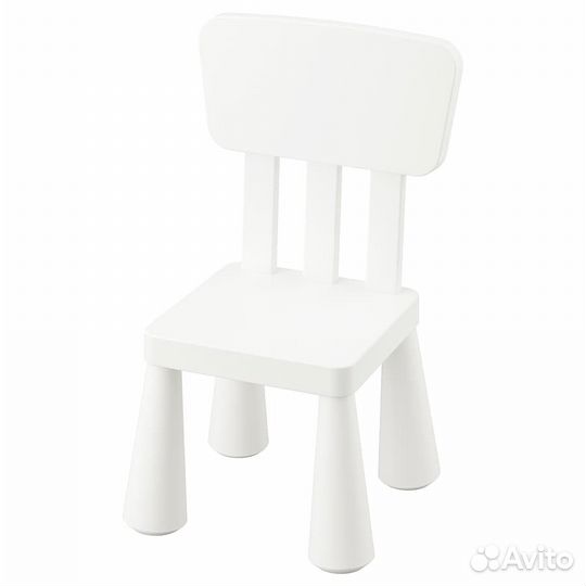Стул маммут икеа белый