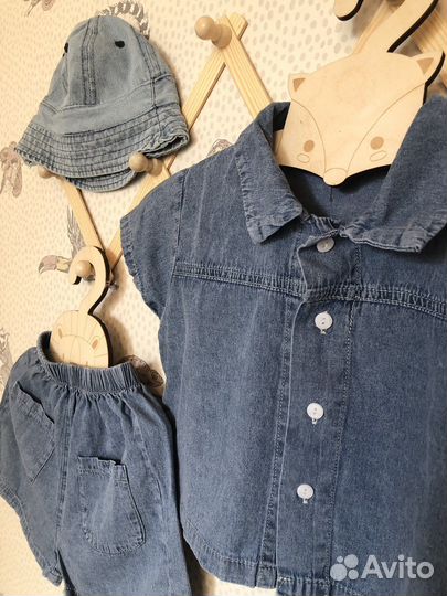 Джинсовый костюм на мальчика 80,90,100