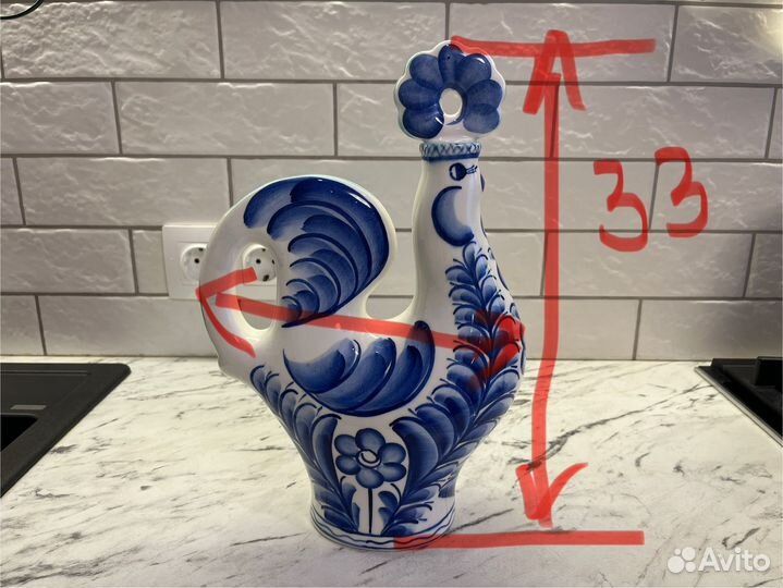 Графин-статуэтка гжель СССР петушок