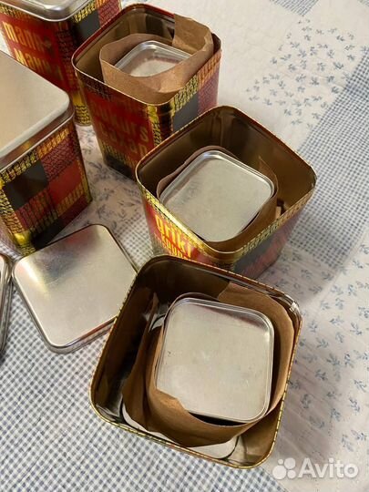 Жестяные банки СССР для крупы