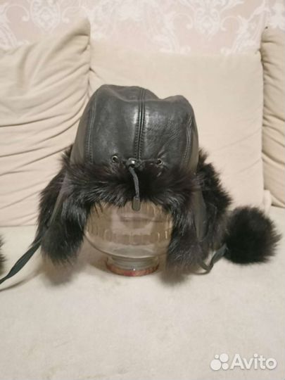 Шапка детская натуральная кожа