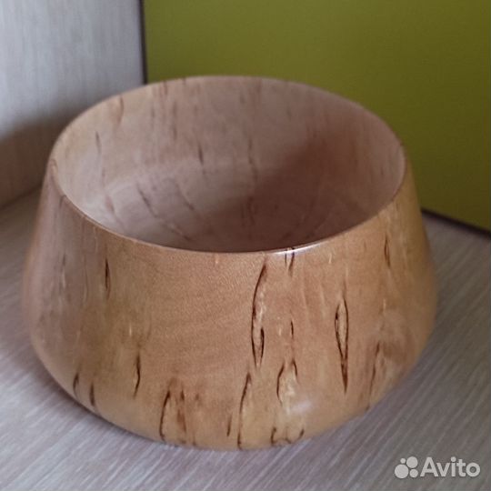 Солонка из карельской берёзы