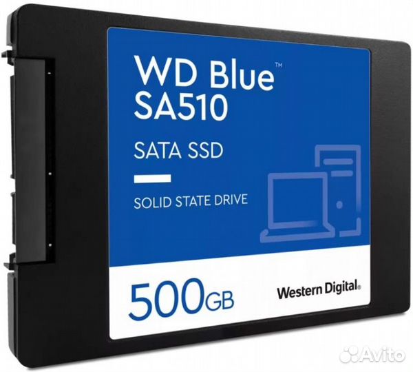 Жесткий диск SSD 500GB WD Blue SA510 WDS500G3B0A