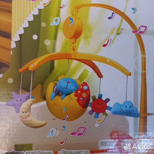 Мобиль музыкальный без батареек