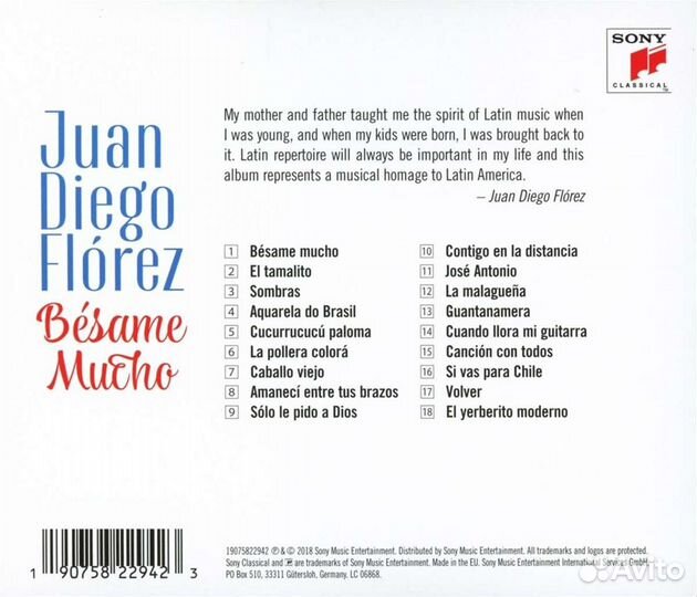 Juan Diego Florez - Besame Mucho (1 CD)