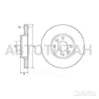Диск тормозной передний (260х22 ) 4 отв Nissan Mic