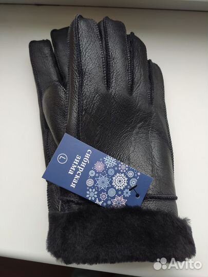 Перчатки из дубленой кожи меховые
