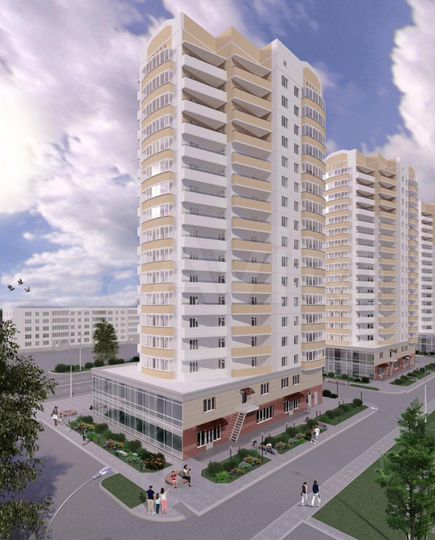 2-к. квартира, 66,2 м², 9/17 эт.