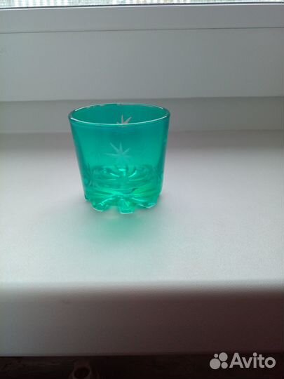 Стаканы хрусталь кобальт винтаж СССР 1950-е гг