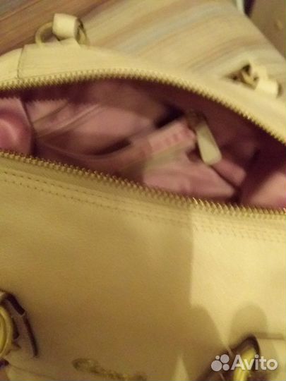 Сумка coach, кожаная, женская