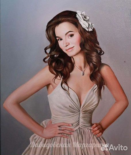 Портрет по фото на заказ маслом на холсте