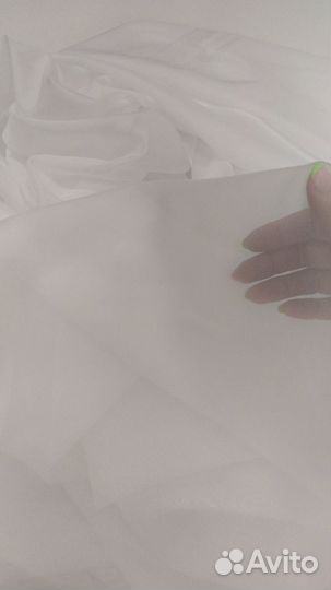 Тюль вуаль 5 метров белая. Производство Турции